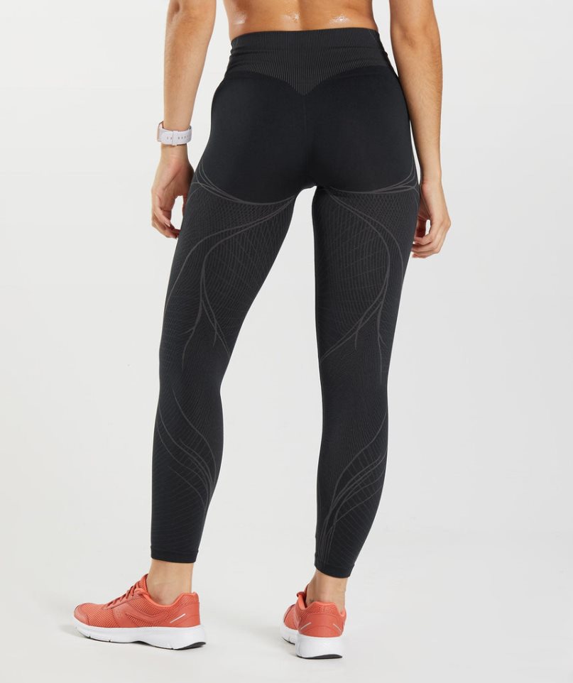 Legginsy Gymshark Apex Seamless Damskie Czarne | PL 316HLF